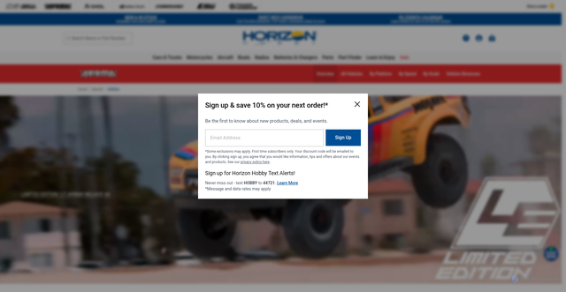 Security scan screenshot of https://arrma-rc.com