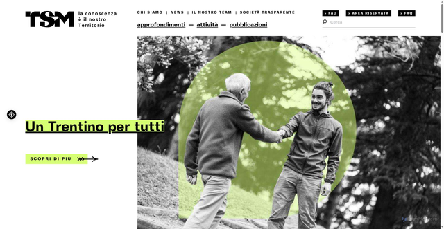 Security scan screenshot of https://www.tsm.tn.it/
