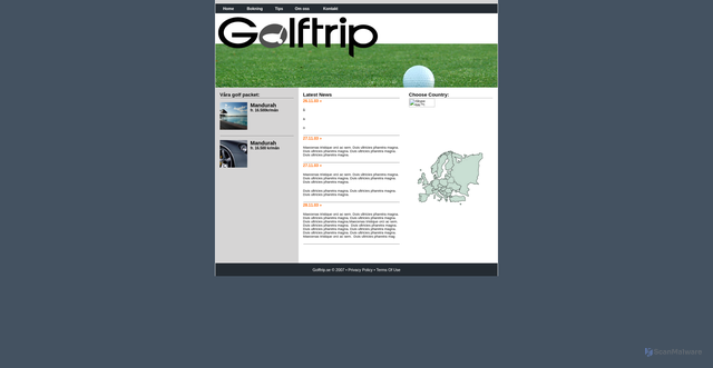 Security scan screenshot of https://golftrip.se