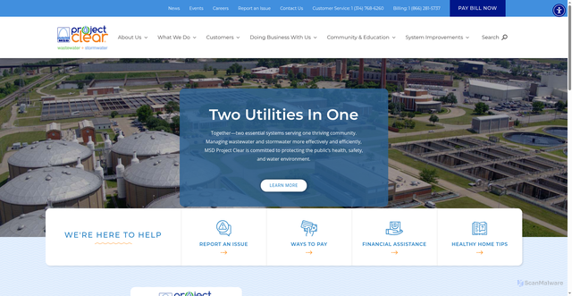 Security scan screenshot of https://msdprojectclear.org/