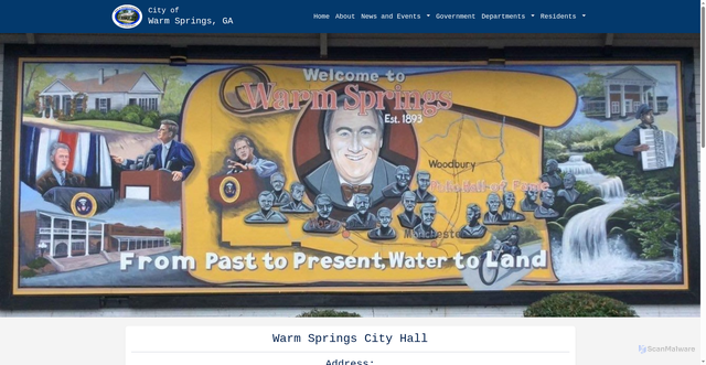 Security scan screenshot of https://warmspringsga.gov/