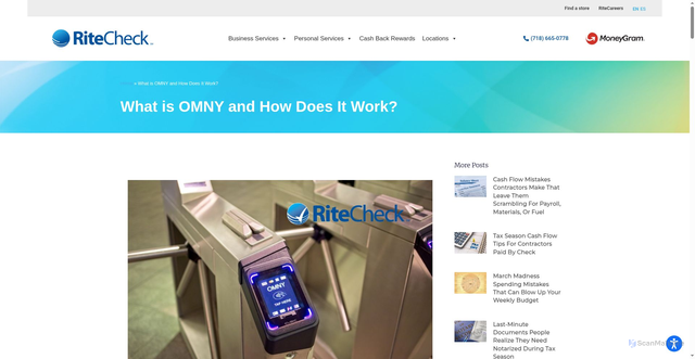 Security scan screenshot of https://www.ritecheck.com/what-is-omny-card-and-how-does-it-work/