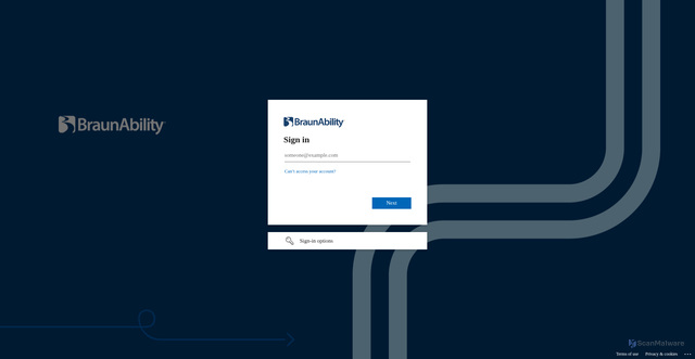 Security scan screenshot of https://braunlift.sharepoint.com