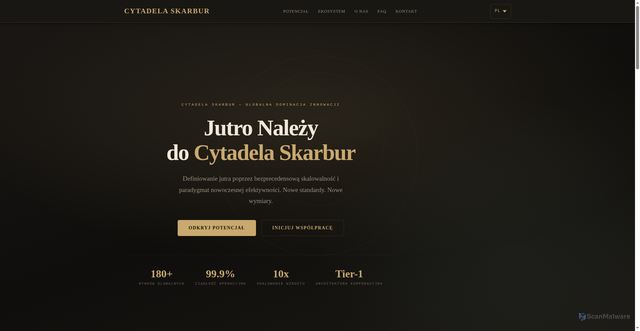 Security scan screenshot of https://cytadelaskarbur.net/