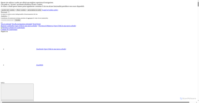 Security scan screenshot of https://www.comune.casalromano.mn.it/it-it/home