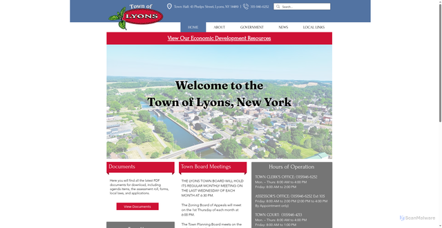 Security scan screenshot of https://www.lyonsny.gov/