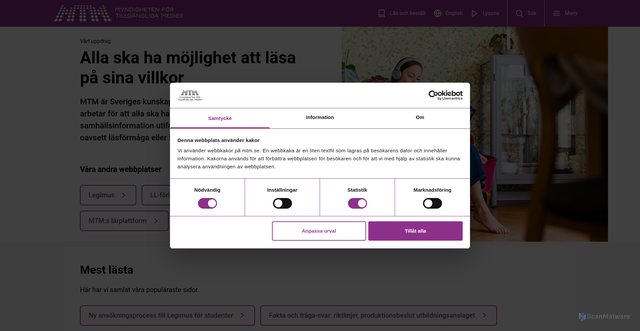 Security scan screenshot of https://www.mtm.se