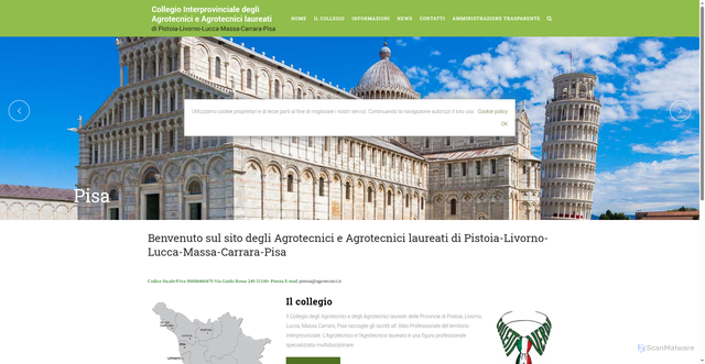 Security scan screenshot of https://www.agrotecnicipistoia.it/