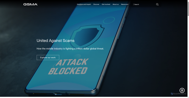 Security scan screenshot of https://www.gsma.com