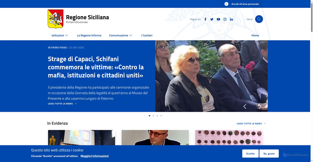 Security scan screenshot of https://parco.archeo.himera@regione.sicilia.it