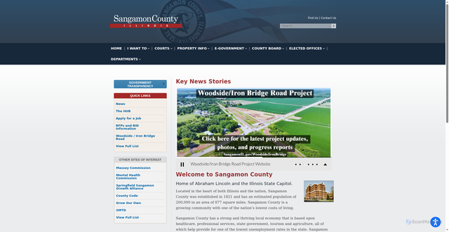 Security scan screenshot of https://sangamonil.gov/