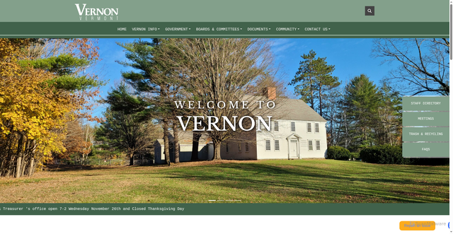 Security scan screenshot of https://vernonvt.org/