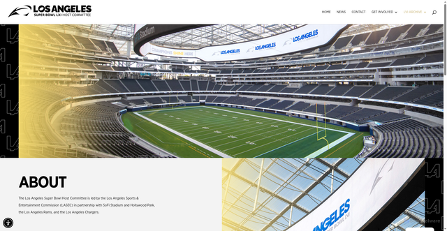 Security scan screenshot of https://lasuperbowlhc.com/about/