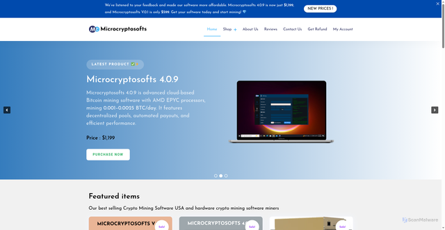 Security scan screenshot of https://microcryptosofts.com