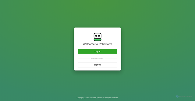 Security scan screenshot of https://online.roboform.com
