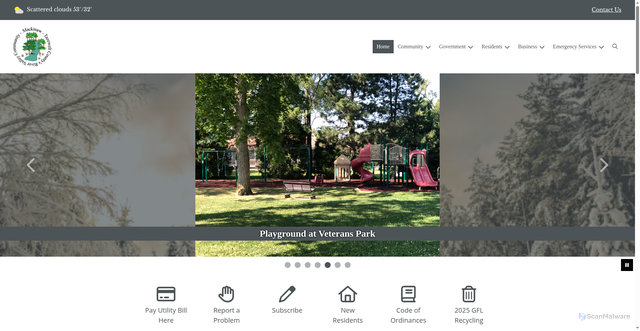 Security scan screenshot of https://mackinawil.gov/