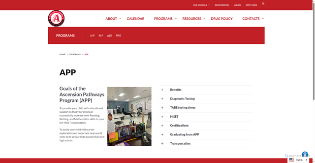 Security scan screenshot of https://appledigital.ascensionschools.org/students/organizations