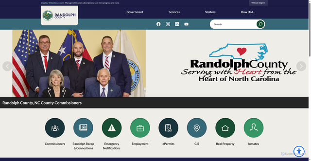 Security scan screenshot of https://www.randolphcountync.gov