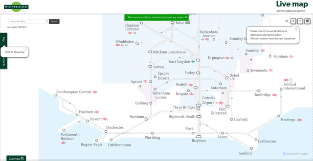 Security scan screenshot of https://livemap.thameslinkrailway.com