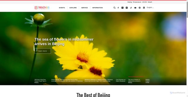 Security scan screenshot of https://english.visitbeijing.com.cn/