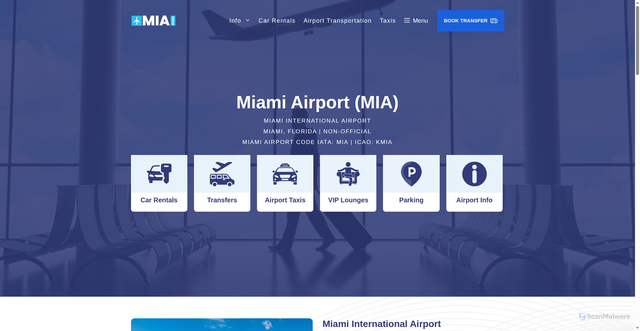 Security scan screenshot of https://themiamiairport.com/
