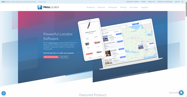 Security scan screenshot of https://metalocator.com