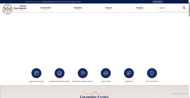 Security scan screenshot of https://townofgbma.gov/