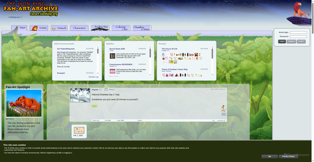 Security scan screenshot of https://fanart.lionking.org
