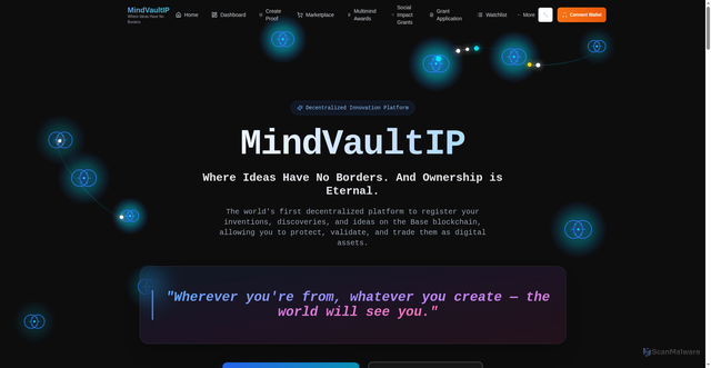 Security scan screenshot of https://mindvaultip.org/