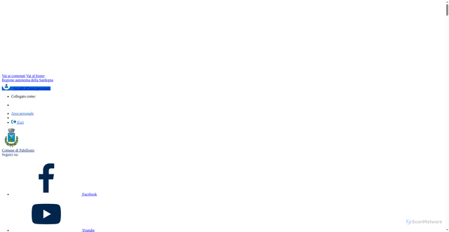 Security scan screenshot of https://www.comune.pabillonis.su.it
