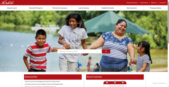 Security scan screenshot of https://www.co.dakota.mn.us/Pages/default.aspx