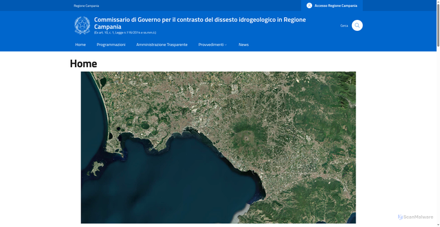 Security scan screenshot of http://mitigazione-rischioidrogeologico.regione.campania.it/