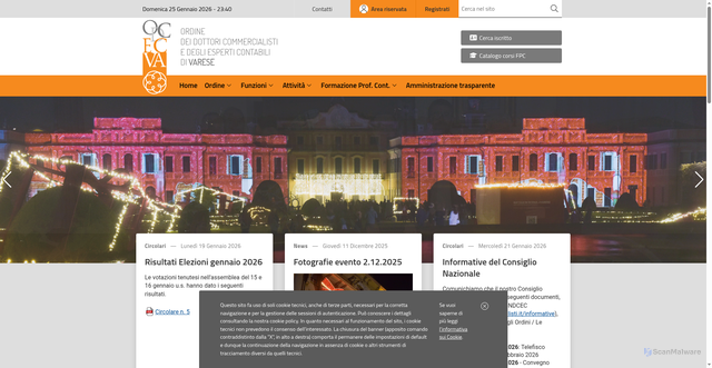 Security scan screenshot of https://www.odcecva.it/