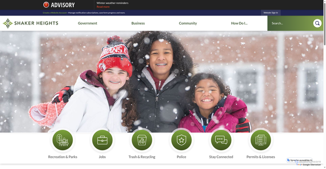 Security scan screenshot of https://shakerheightsoh.gov/