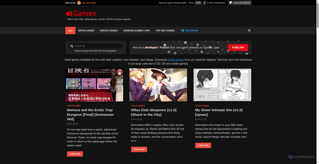 Security scan screenshot of https://xgames.to