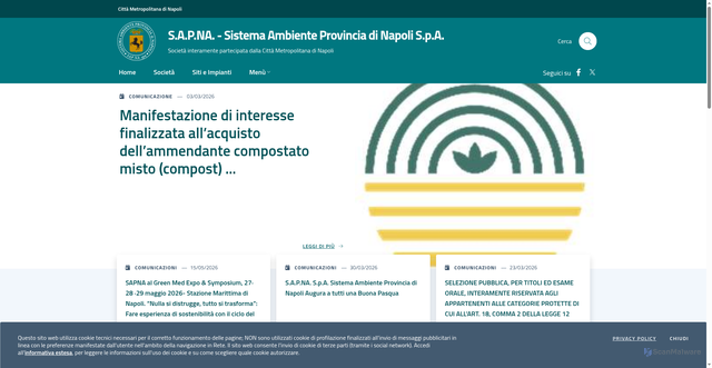 Security scan screenshot of https://www.sapnapoli.it
