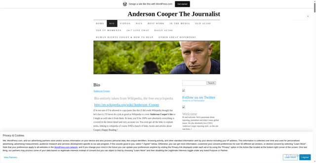 Security scan screenshot of https://andersoncooperthejournalist.wordpress.com/andersons-cooper-biography/
