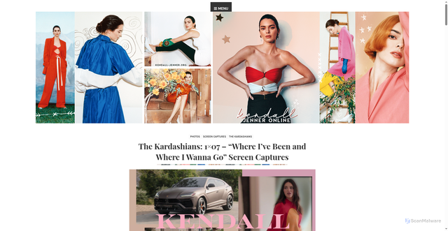 Security scan screenshot of https://kendalljenner.org/