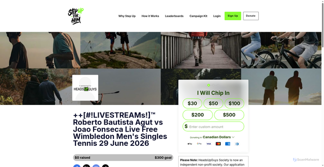 Security scan screenshot of https://stepupforhim.headsupguys.org/livestrea-ms-roberto-bautista-agut-vs-joao-fonseca-live-free-wimbledon-mens-singles-tennis-29-june-2026