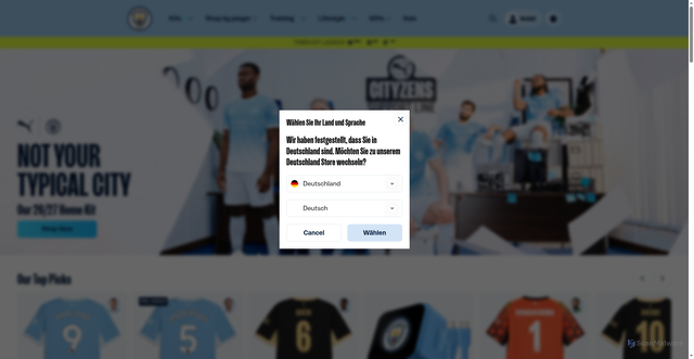 Security scan screenshot of https://shop.mancity.com/en/home/
