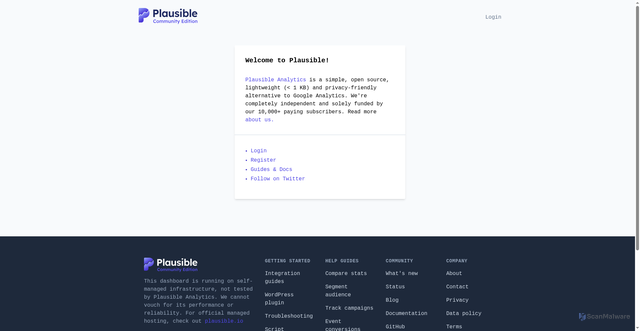Security scan screenshot of https://plausible.tocaboca.com