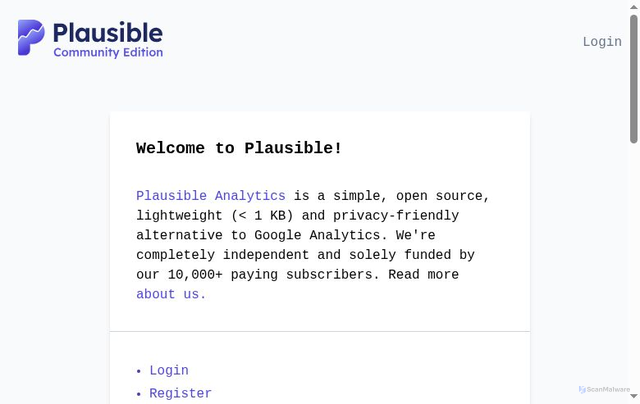 Security scan screenshot of https://plausible.tocaboca.com