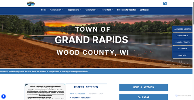 Security scan screenshot of https://grandrapidswi.gov/