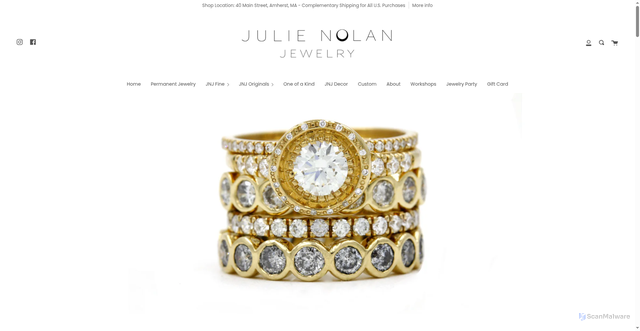 Security scan screenshot of https://julienolanjewelry.com