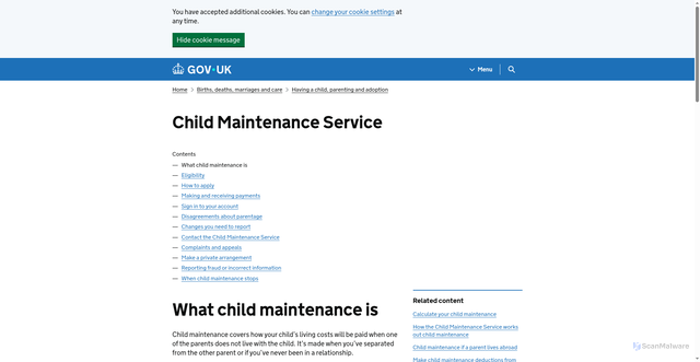 Security scan screenshot of http://www.csa.gov.uk