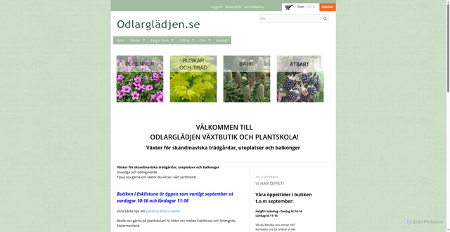 Security scan screenshot of https://odlargladjen.se