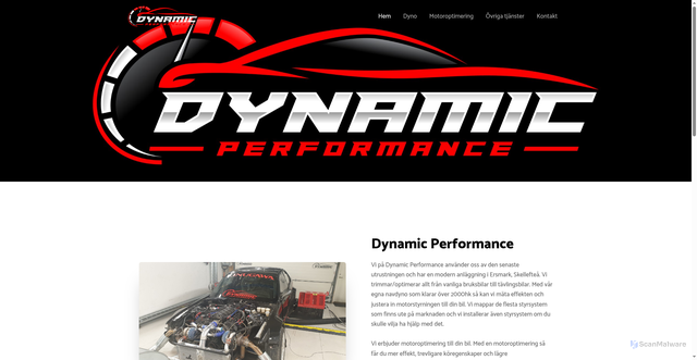 Security scan screenshot of https://dynamicperformance.se