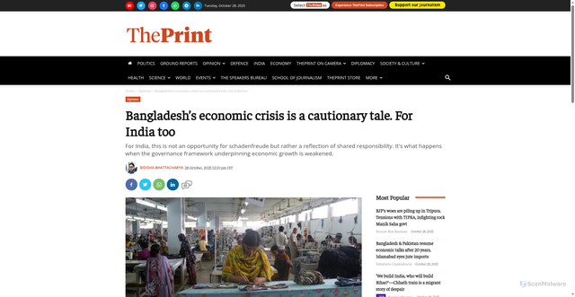 Security scan screenshot of https://theprint.in/opinion/bangladesh-economic-crisis-is-a-cautionary-tale-for-india-too/2771574/