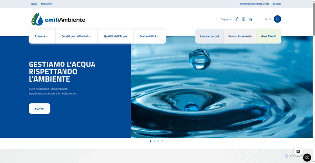 Security scan screenshot of https://www.emiliambiente.it/