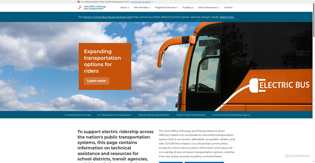 Security scan screenshot of https://driveelectric.gov/ride